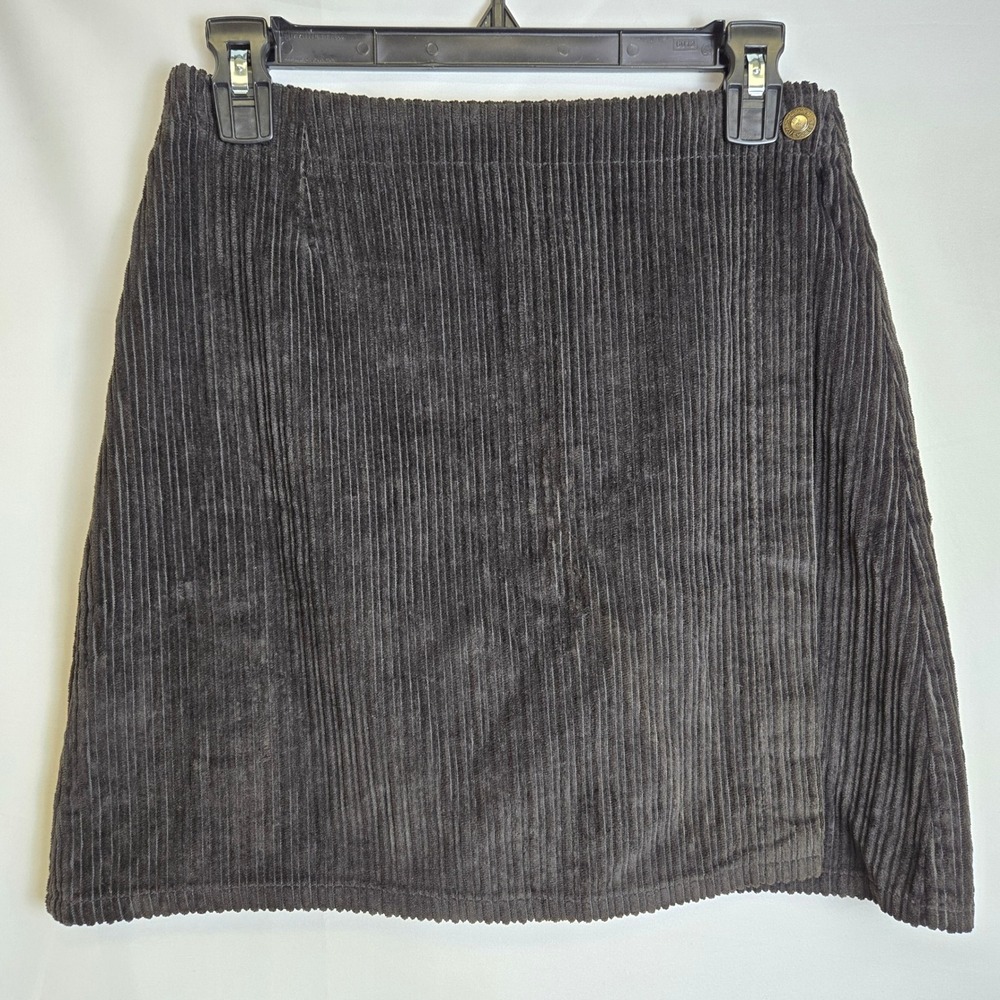 Compagnie Internationale Express Corduroy Mini Wrap Skirt Brown USA Vintage 5/6
